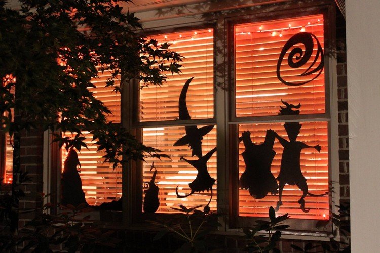 Decorazione di Halloween impressionante immagine della finestra fai da te