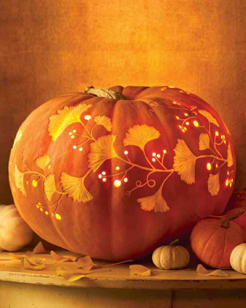 Citrouille d'Halloween fine sculpture look merveilleux Sculpture fine de citrouille d'Halloween