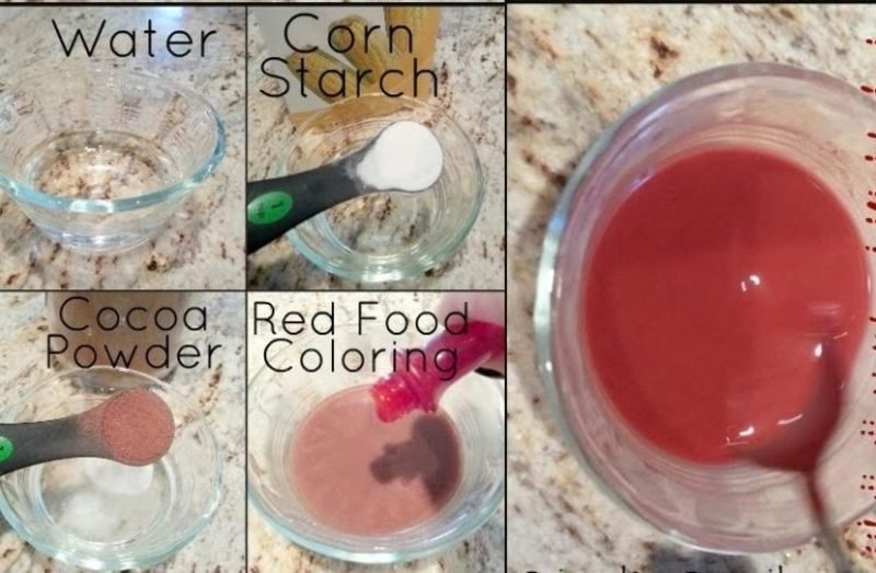 A halloweeni smink csak maga csinál hamis vért