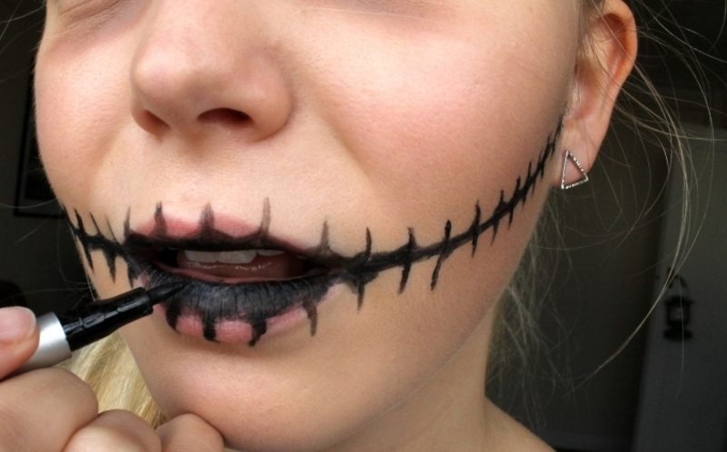 Halloween make up zombi száj smink szemceruza