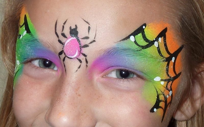 Halloween arcfestés gyerekek nagy ötletek boszorkány