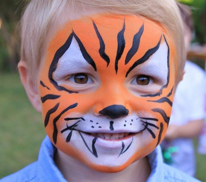 Halloween smink gyerekek tigris csodálatos megjelenés fiú