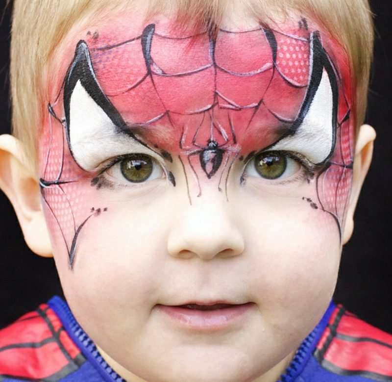 Halloween arcfestés gyerekek Pókember eredeti kisfiú