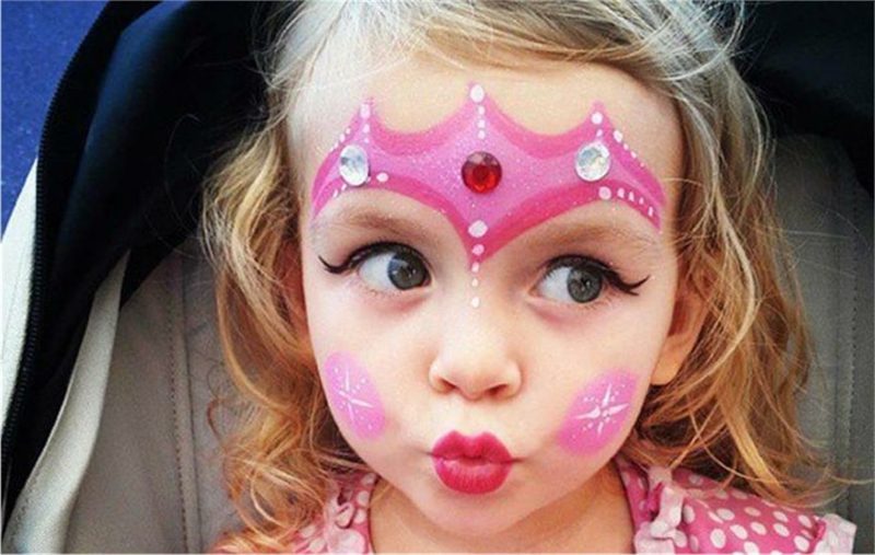 Halloween arcfestés gyerekek kis hercegnő