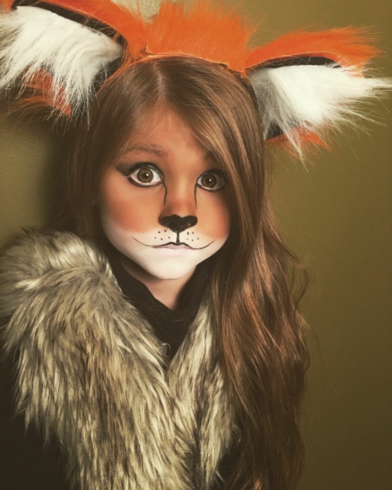 Halloween arcfestés gyerekek róka