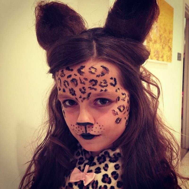 Halloween arcfestés gyerekeknek leopárd