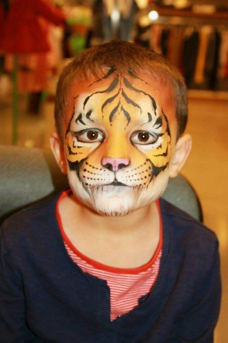 Halloween smink gyerekek tigris lenyűgöző utasításokat