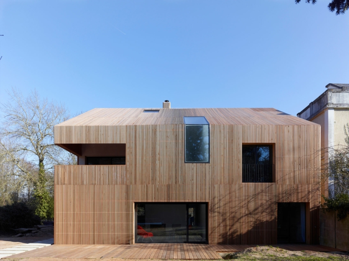 façade de maison moderne en bois la conception a façade façades de maison façade de maison revêtue