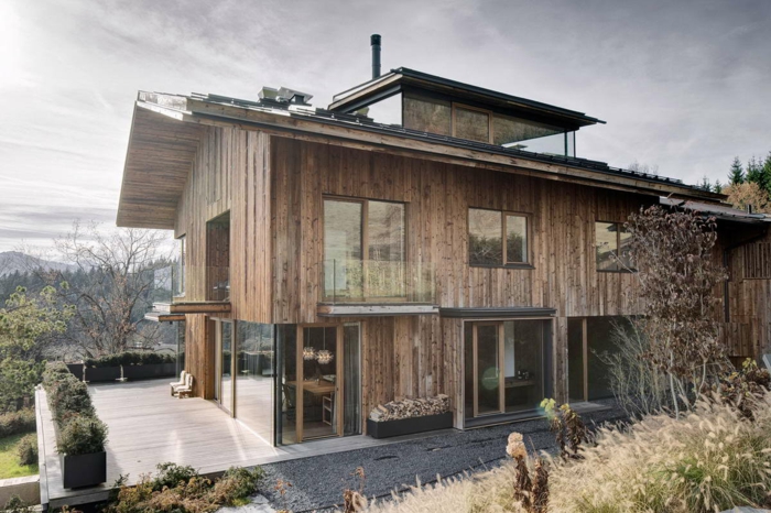 façade de maison entièrement en bois idées de façade en bois design façade de maison