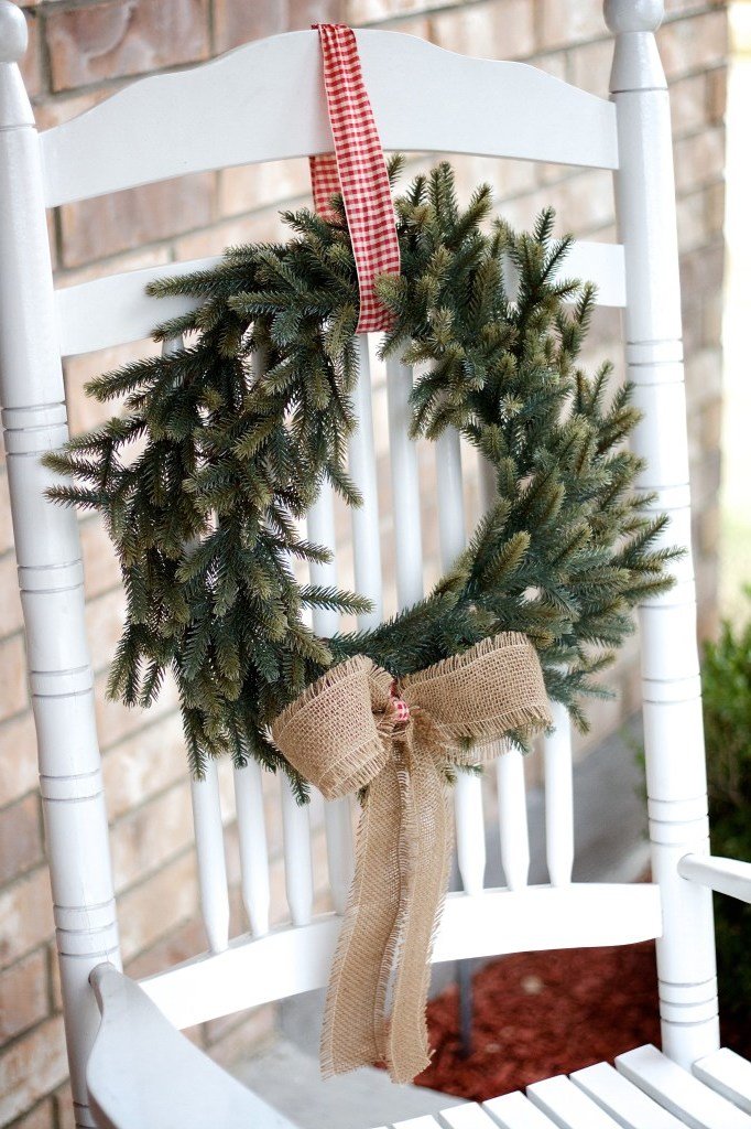 Kint karácsonyi díszek: karácsonyi koszorú utánozható