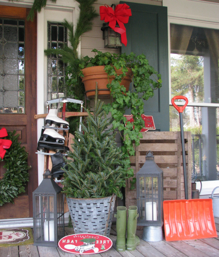 Karácsonyi dekoráció a kertbe és a verandára