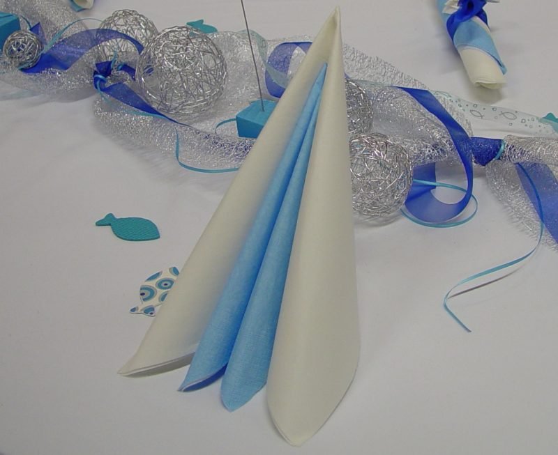 serviettes de mariage sapin