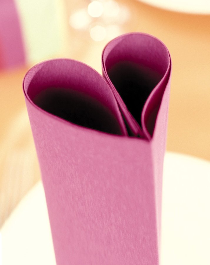 coeur de serviettes de mariage