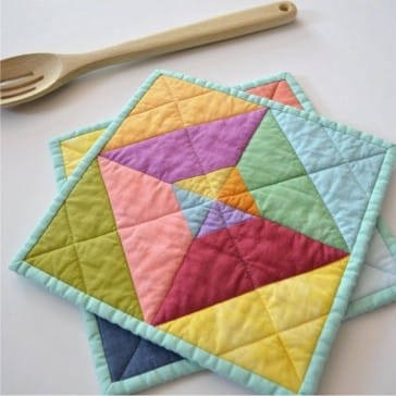 Patchwork vierkante pannenlap