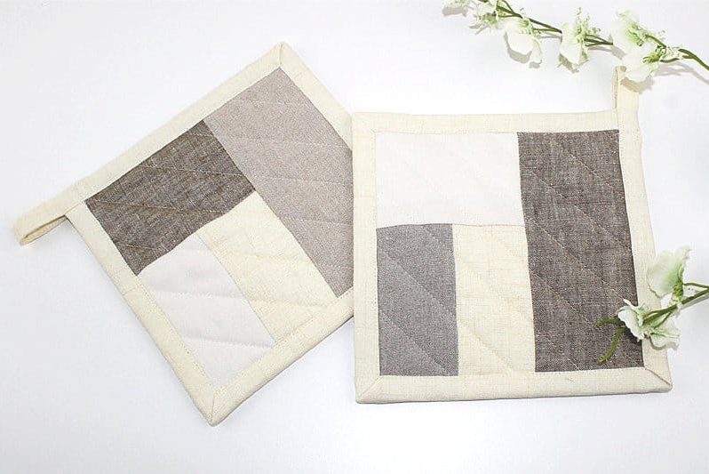 Vierkante pannenlap patchwork