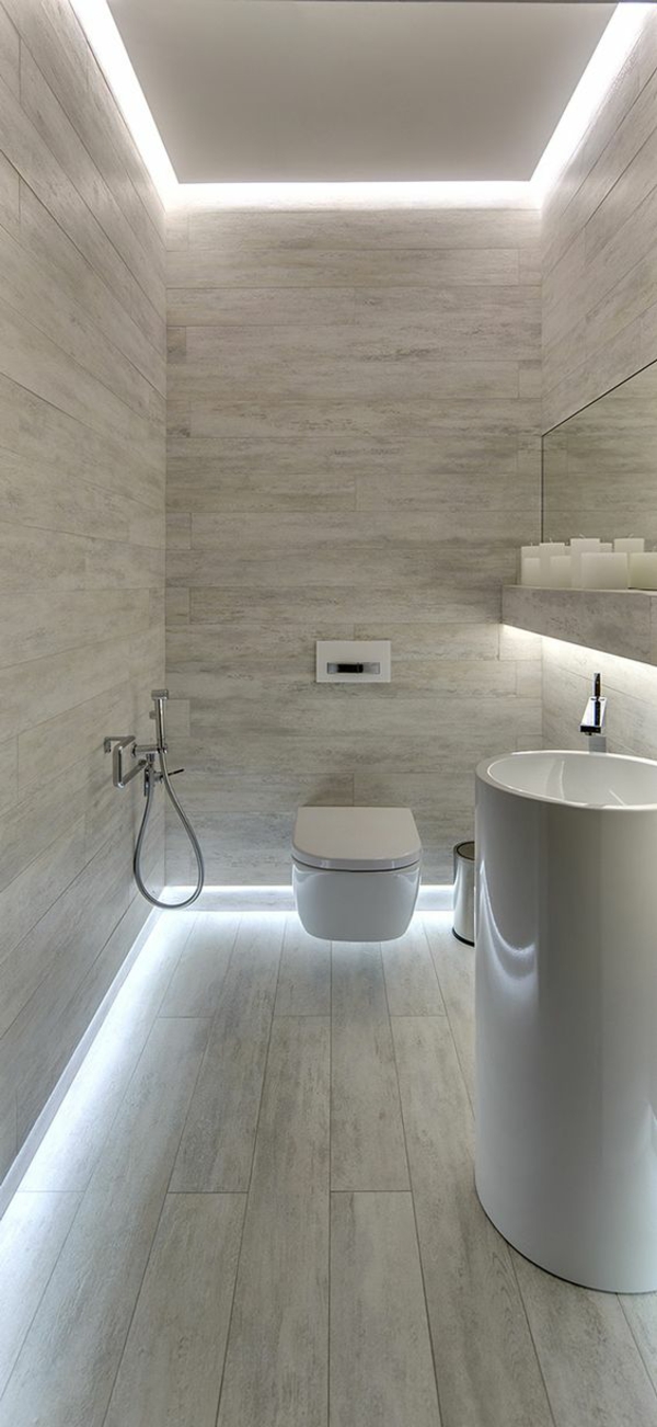 strisce led immaginarie bagno illuminazione indiretta