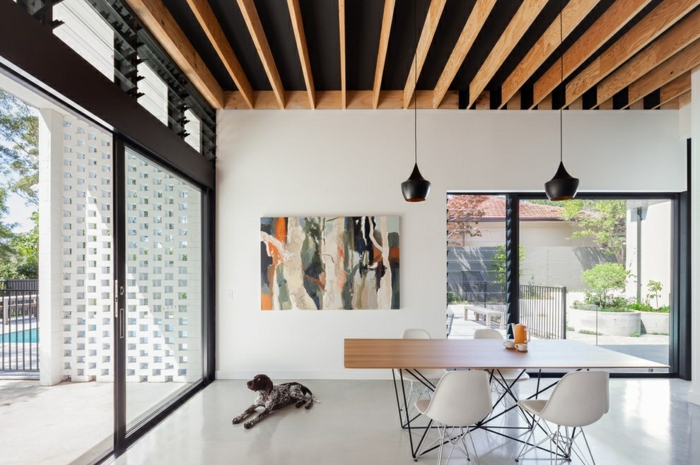 lumières noires pour la salle à manger idées de décoration d'intérieur moderne