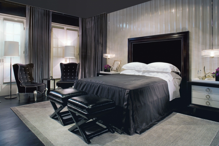 intérieur avec meubles noirs chambre ameublement idées de décoration d'intérieur design de chambre