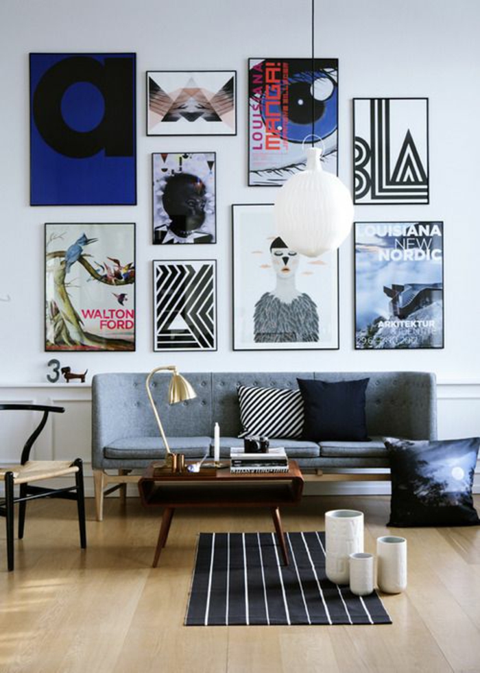 affiche comme décoration murale idées de déco salon décorer la maison