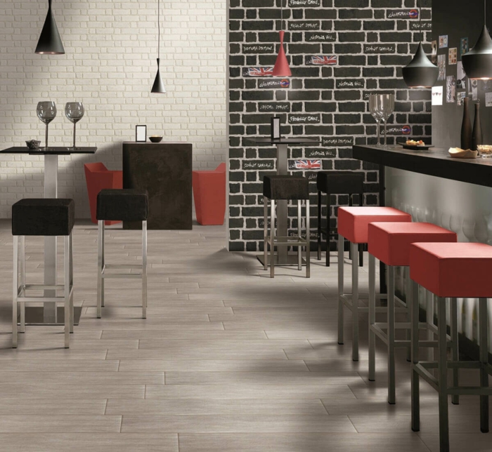 combiner le noir avec le rouge design de couleur design d'appartement design d'intérieur moderne