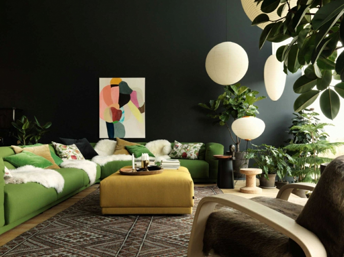 mur en noir idées de design d'intérieur design de mur design de chambre