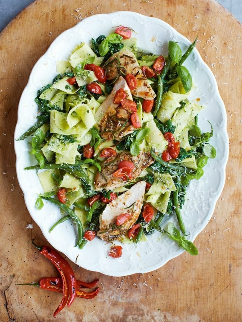 Pâtes au Poulet et Légumes Jamie Oliver Recettes en 15 minutes Pâtes saines