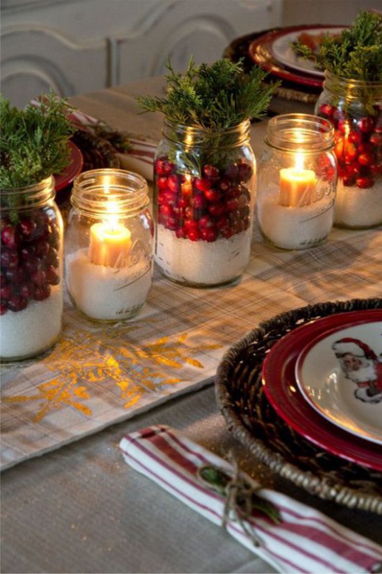 Kerstkandelaar uit een potje