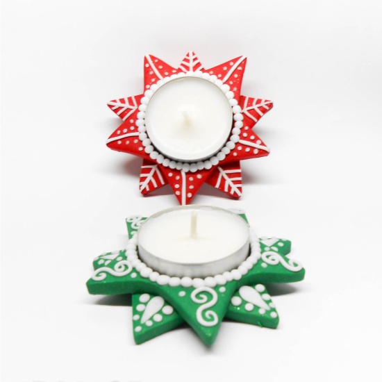 Voorgevormde kandelaars gemaakt van polymeerklei