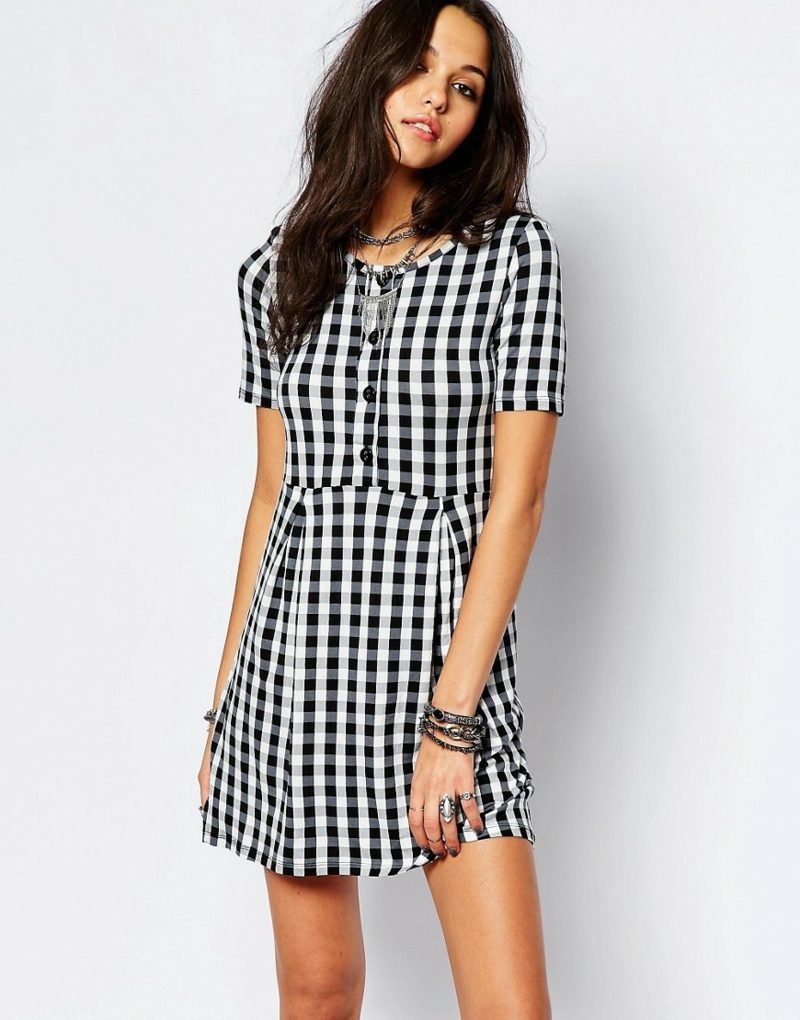 Ellenőrizze a mintát modern Vinchy csekk nyári ruha