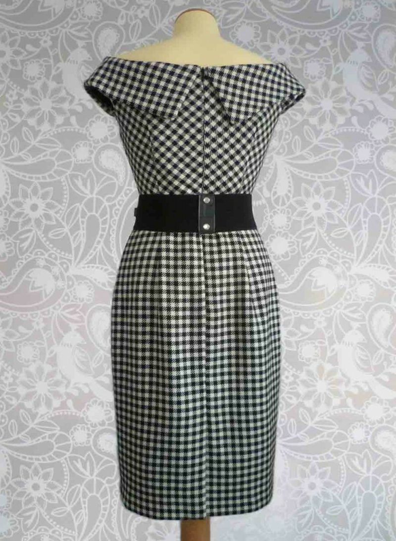 Divat trendek 2016 őszi elegáns ruha pepita minta