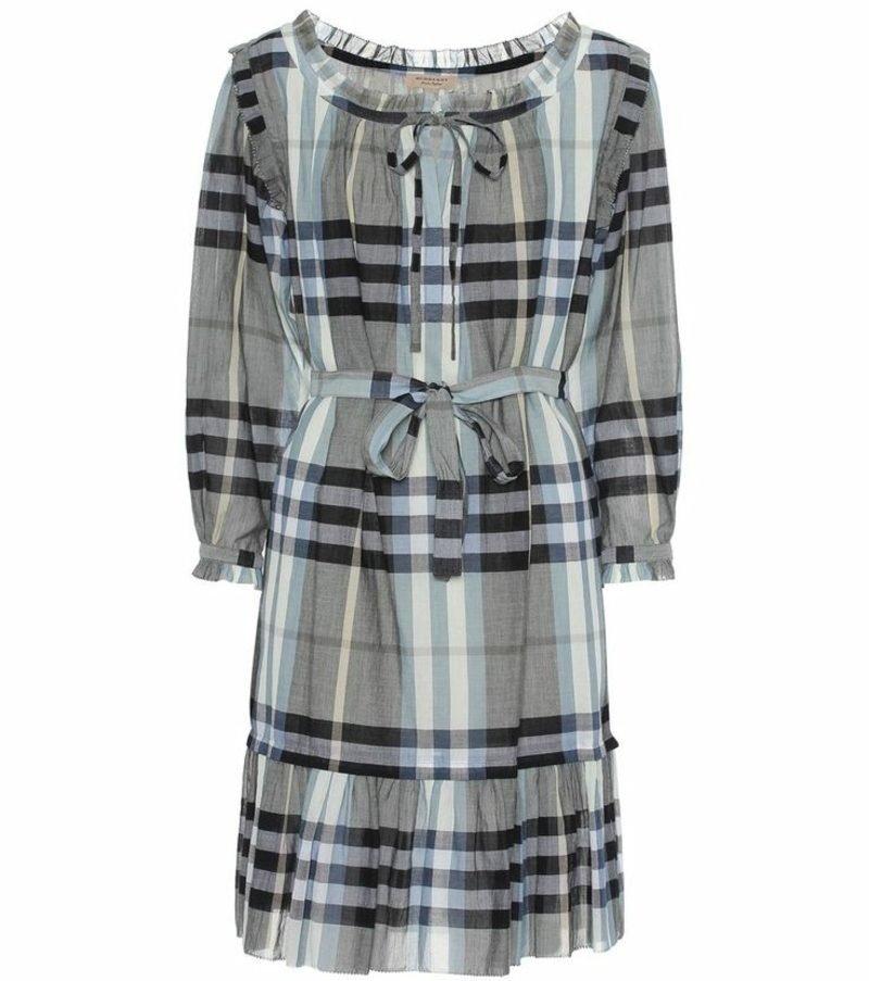 modern kockás burberry mintás burberry ruha