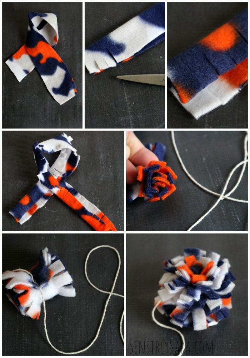 Napravite pompone za upute sa slikom mačke Mačke igračke same prave pompone od tkanine