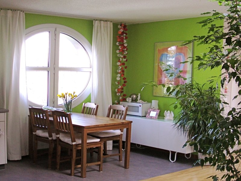 verde in sala da pranzo secondo il feng shui