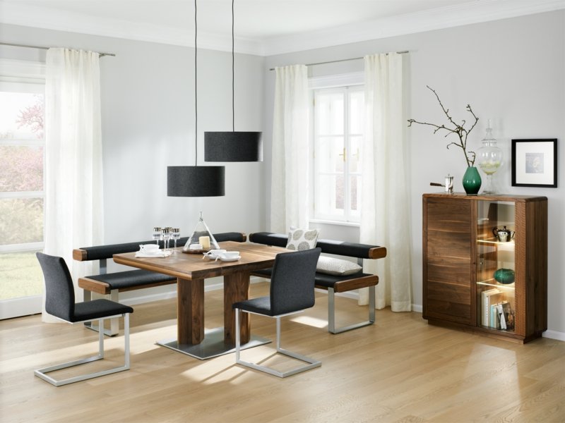 Vista della sala da pranzo Nodo Nodo Wela nel design della cucina