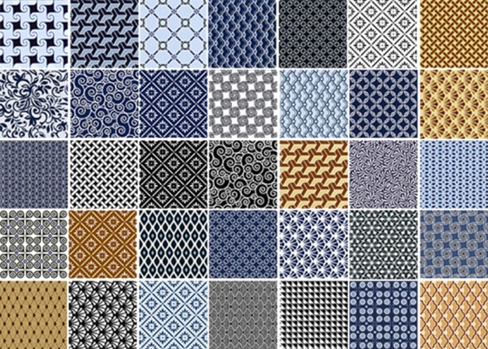 Keramičke pločice ukrašavaju pločice s različitim uzorcima