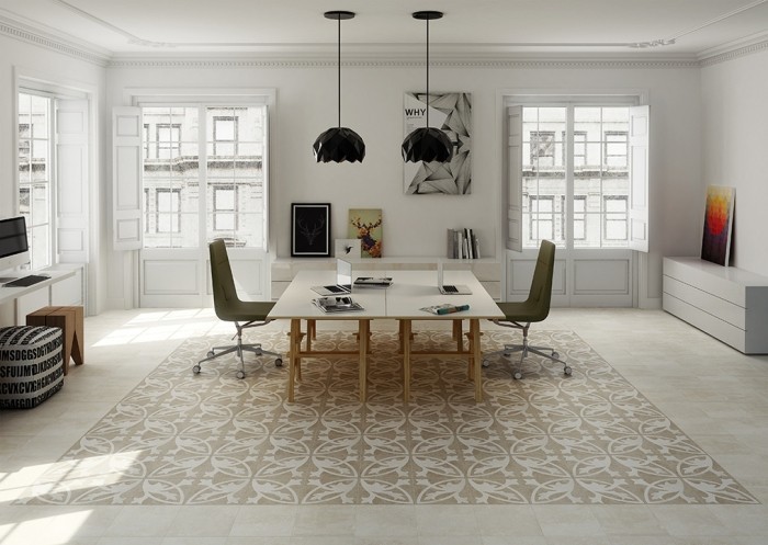 Dekoracija dnevnog boravka s keramičkim pločicama