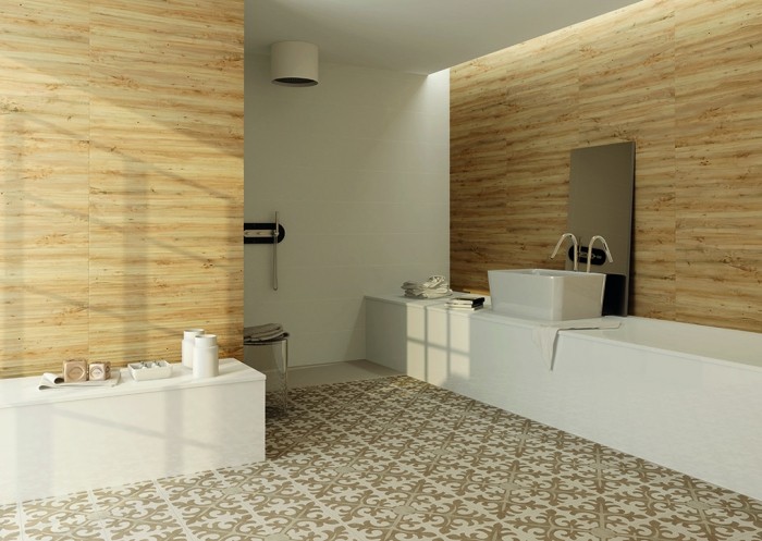 Keramičke pločice ukrašavaju različite nijanse smeđe