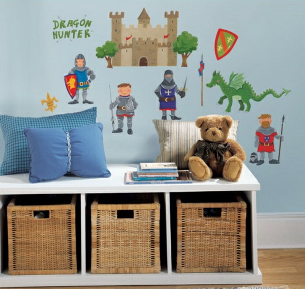 gyermekmotívumok a falon gyerekszoba tervezési ötletek faltervezés