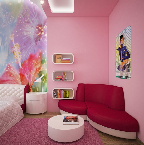 Állítson be egy olvasósarkot az ifjúsági szobában ötletek egy lány szobájának díszítésére