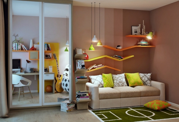 játékos fali polcok a gyerekszobába gyerekszoba tervezési ötletek deco ötletek