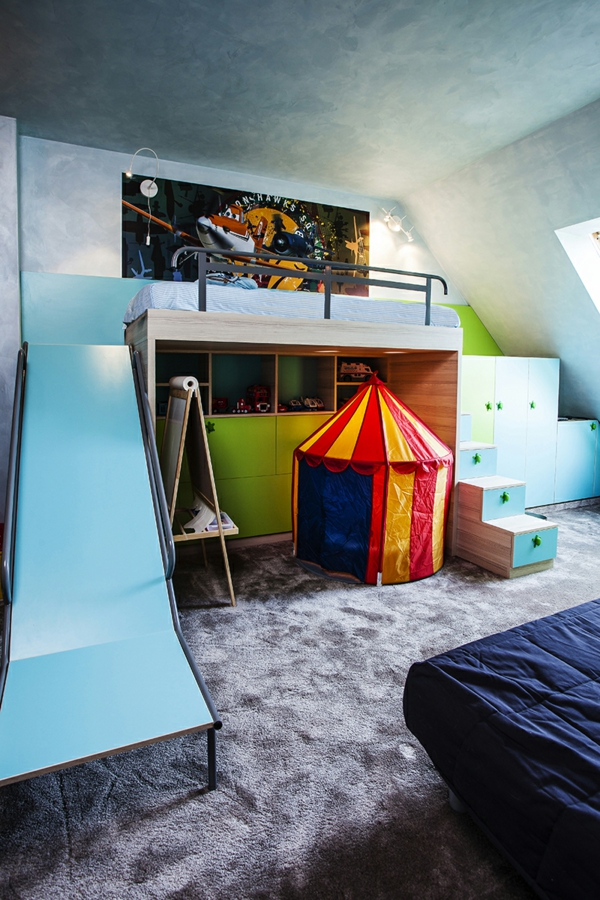 szórakozzon a helytakarékos bútorokkal fiúszoba tervezési ötletek