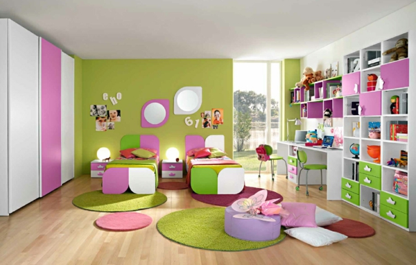 színes gyermekszobák lányoknak gyerekszoba dekorációs ötletek