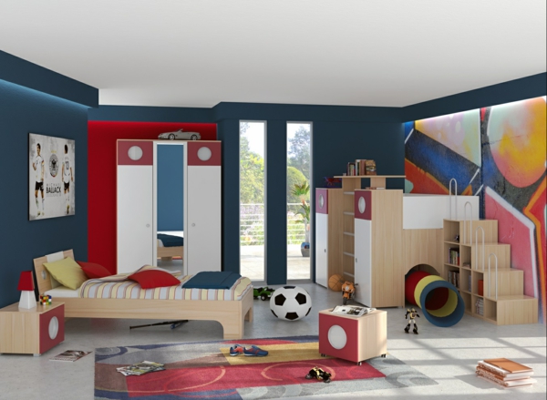 színes faltervezés az ifjúsági szobához gyerekszoba tervezési ötletek