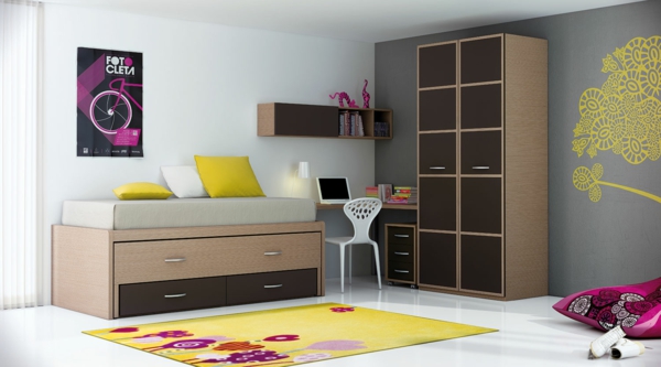 gyerekszoba élénk akcentussal bútor ötletek gyerekszoba