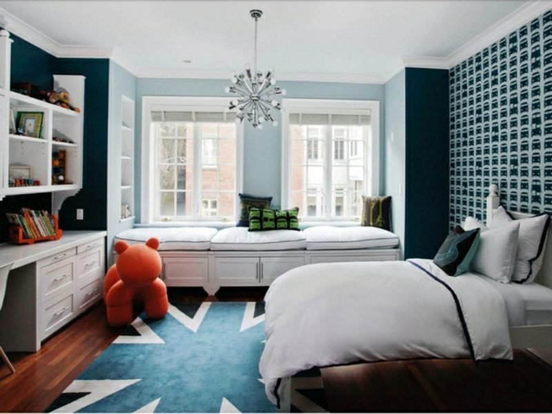 Dječje sobe boje pastelno plave tapete