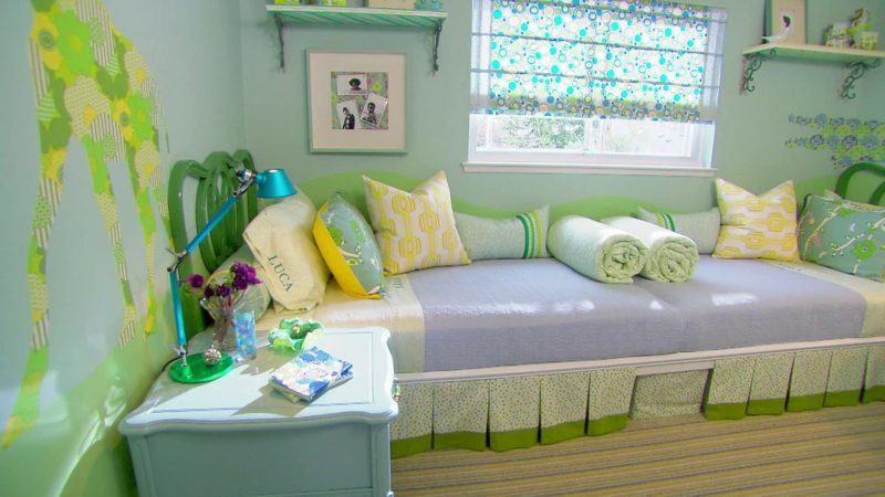 Dječje sobe boje mente zelenom bojom