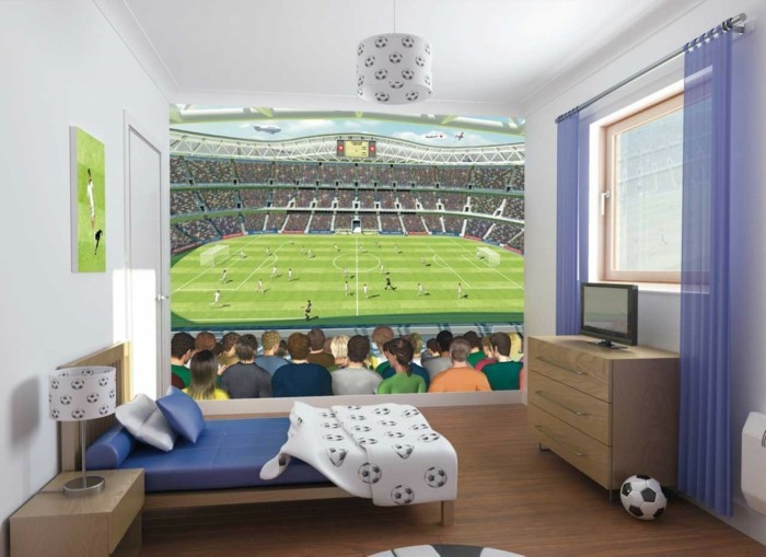 Décoration de chambre d'enfant design de football idées d'intérieur décoration murale Décoration de chambre d'enfant design de football idées d'intérieur décoration murale