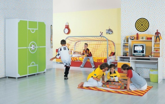 Décoration de chambre d'enfant, idées d'intérieur de design de football pour les enfants Décoration de chambre d'enfant, idées d'intérieur de design de football pour les enfants