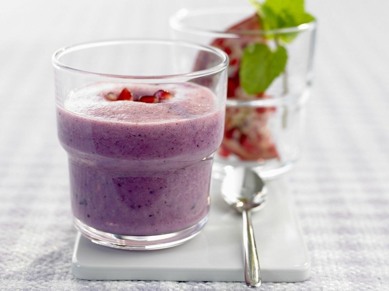 delizioso frullato con melograno e stevia Frullato di melograno