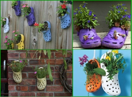 smiješni ukrasi za vrt napravite sami gumene papuče